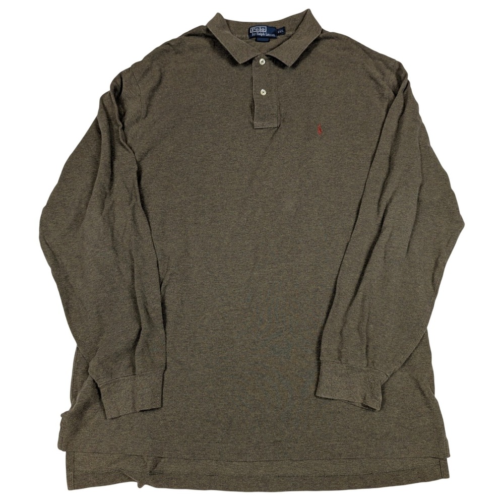 Polo Ralph Lauren Classic Fit Dark Olive Green Long Sleeve Mens Size XXL Vintage
